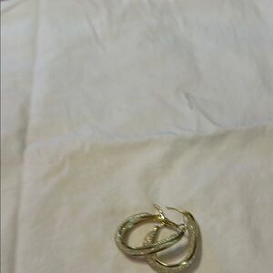 Sparkling Gold-Tone Hoop Earrings